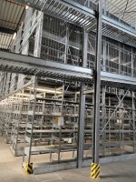 Große Fachbodenregalanlage, 3 Ebenen / Stockwerke, Berger,gebraucht