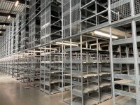 Große Fachbodenregalanlage, 3 Ebenen / Stockwerke,...