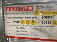 Große Fachbodenregalanlage, 3 Ebenen / Stockwerke, Berger,gebraucht
