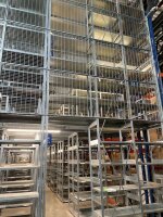 Große Fachbodenregalanlage, 3 Ebenen / Stockwerke, Berger,gebraucht