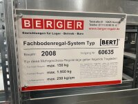 Große Fachbodenregalanlage, 3 Ebenen / Stockwerke, Berger,gebraucht