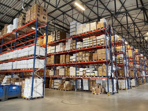 Palettenregal Berger , Lagertechnik, Tragkraft 500kg/m², Hochregal, Schwerlastregal, gebraucht