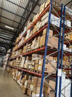 Palettenregal Berger , Lagertechnik, Tragkraft 500kg/m², Hochregal, Schwerlastregal, gebraucht