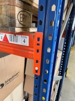 Palettenregal Berger , Lagertechnik, Tragkraft 500kg/m², Hochregal, Schwerlastregal, gebraucht